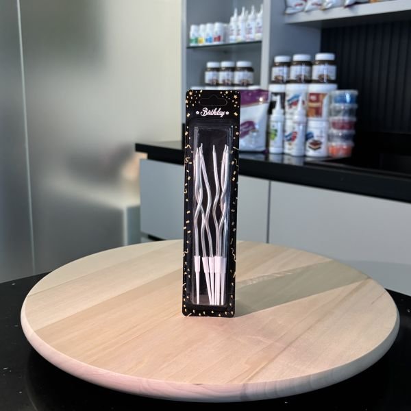 Gümüş Kıvrık Pasta Mumu