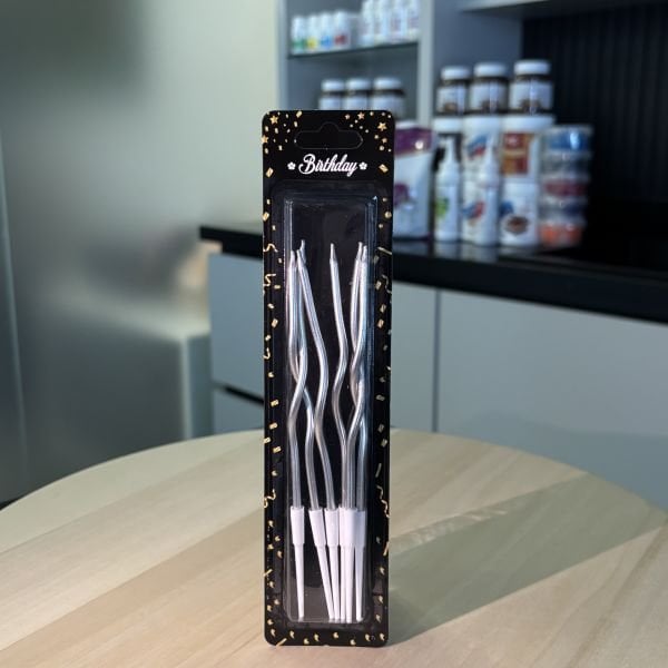 Gümüş Kıvrık Pasta Mumu