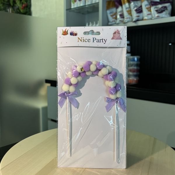 Mor Ponponlu Pasta Süsü