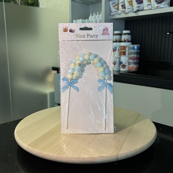 Mavi Ponponlu Pasta Süsü