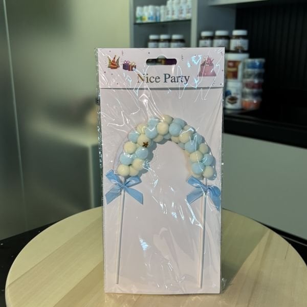 Mavi Ponponlu Pasta Süsü