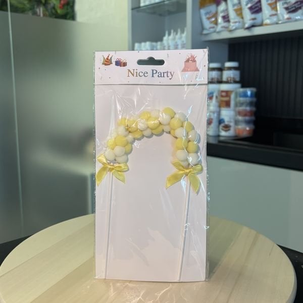 Sarı Ponponlu Pasta Süsü
