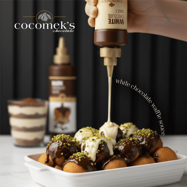 Cocomeks Beyaz Çikolatalı Waffle Krep Pankek Sosu 300 GR