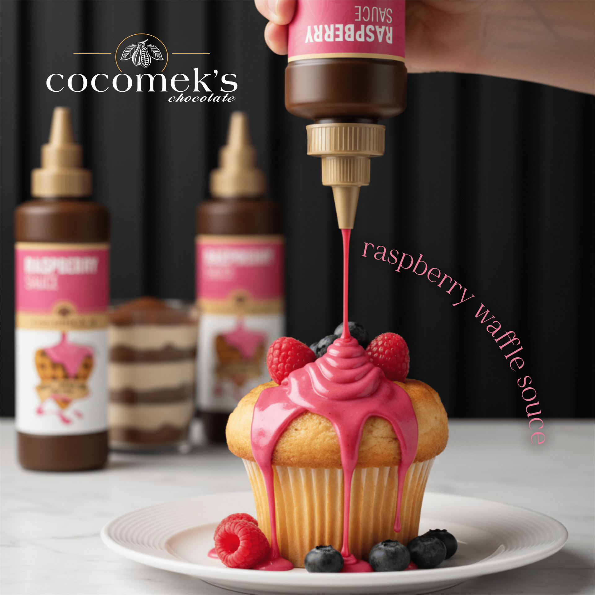 Cocomeks Frambuazlı Waffle Krep Pankek Sosu 300 GR