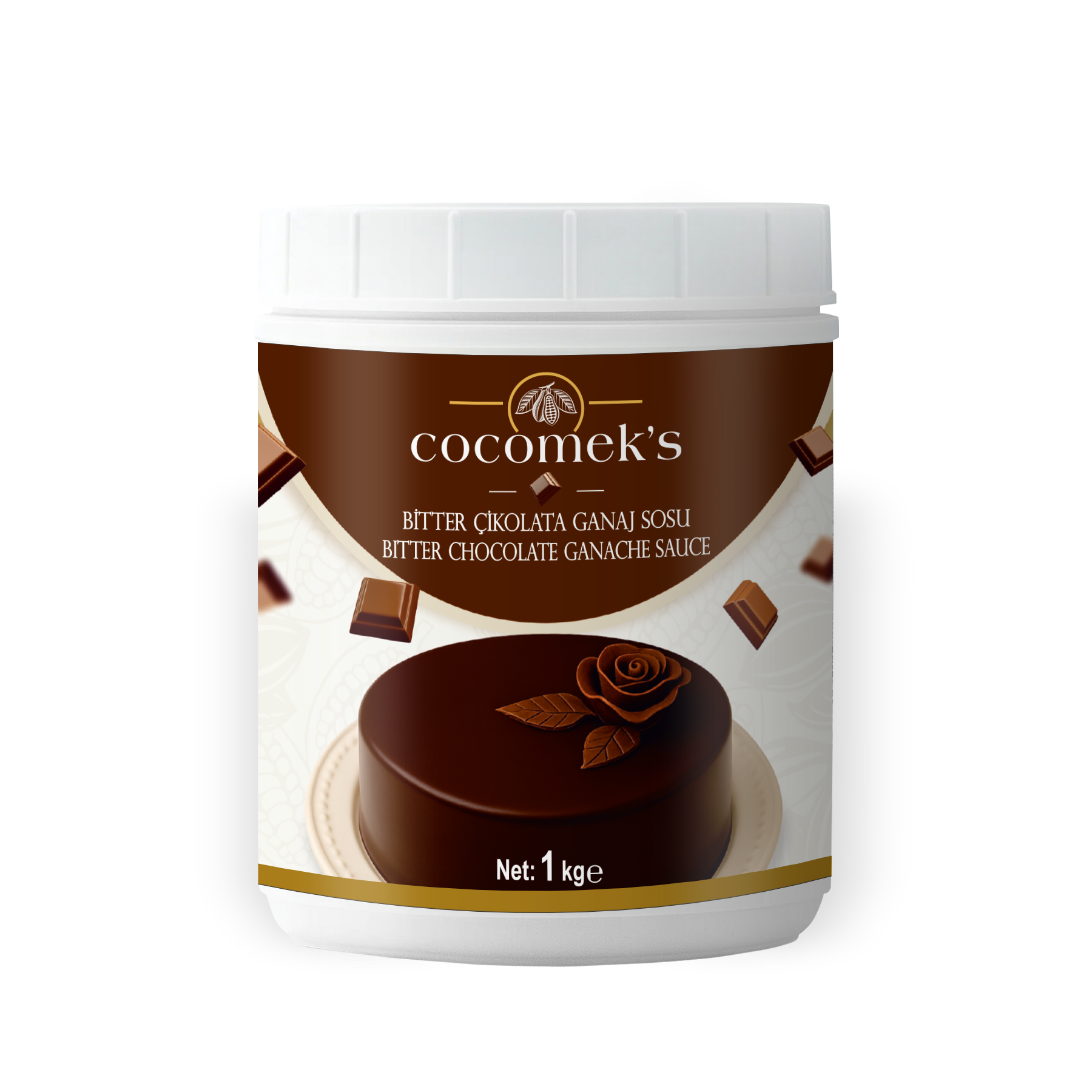 Cocomeks Bitter Çikolatalı Ganaj Sos 1 KG