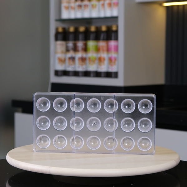 21'Li Yuvarlak Desenli Çikolata Kalıbı