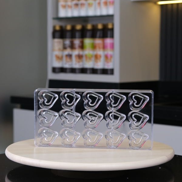 15'Li Çift Kalp Desenli Çikolata Kalıbı