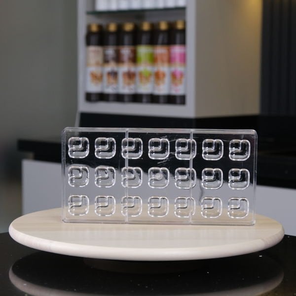 21'Li Kare Desenli Çikolata Kalıbı