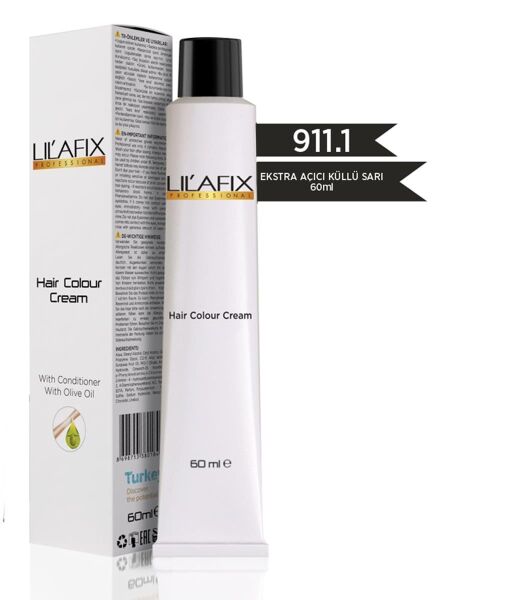 Lilafix Krem Tüp Saç Boyası 911.1 Ekstra Açıcı Küllü Sarı 60 ml