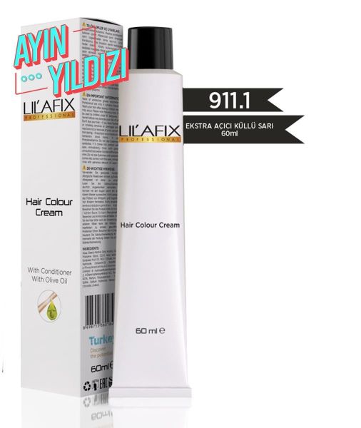 Lilafix Krem Tüp Saç Boyası 911.1 Ekstra Açıcı Küllü Sarı 60 ml