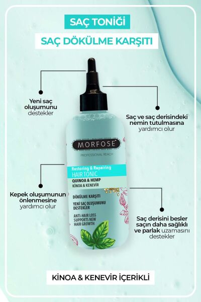 Morfose Kinoa ve Kenevir İçeren Dökülme Karşıtı Saç Toniği 300 ml