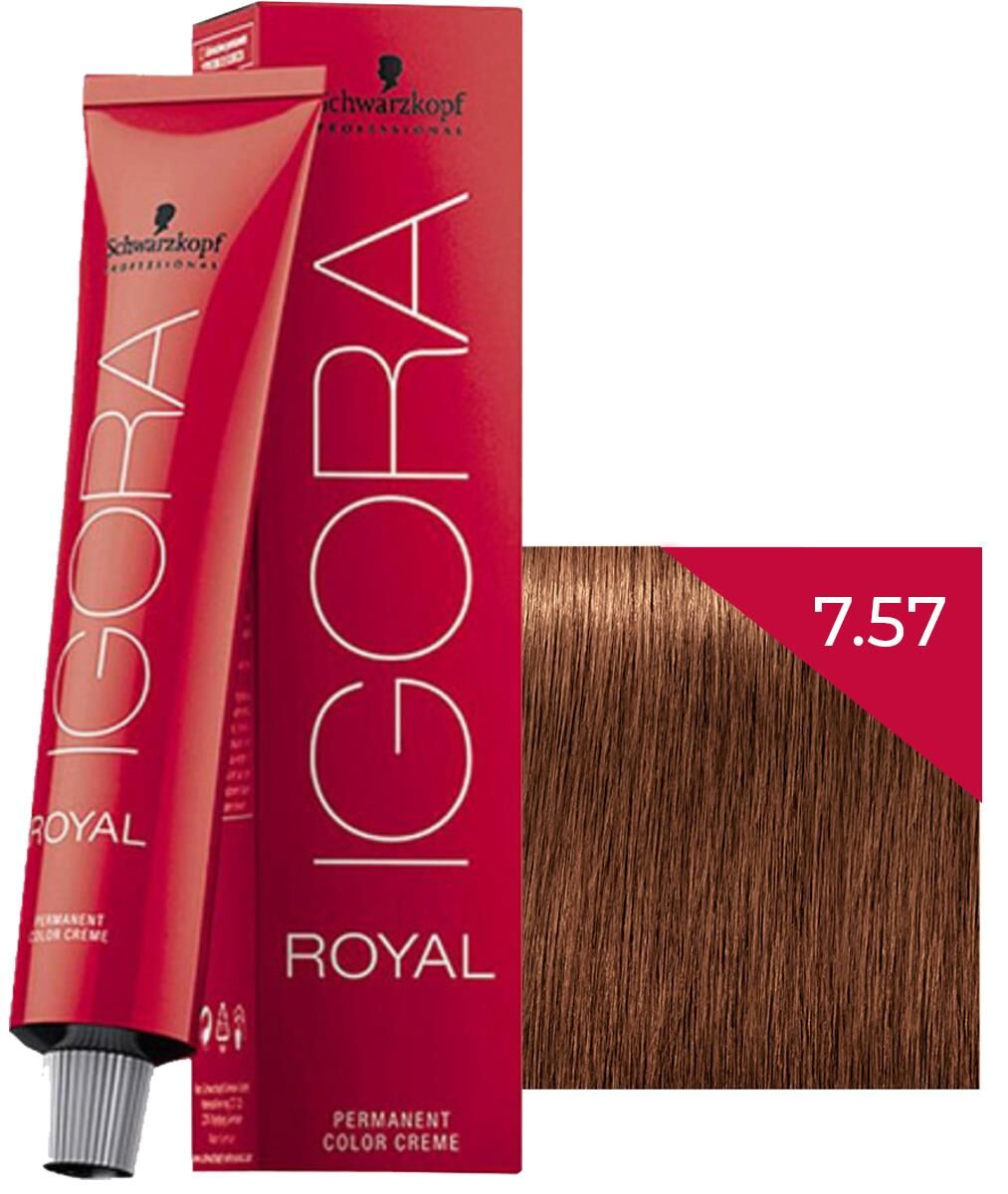 Schwarzkopf Igora Royal Saç Boyası 7.57 Kumral Altın Bakır 60 ml