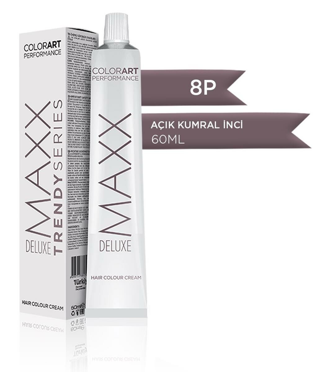 Maxx Deluxe Tüp Krem Saç Boyası 8P Açık Kumral İnci 60 ml