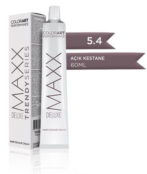 Maxx Deluxe Tüp Krem Saç Boyası 5.4 Açık Kestane 60 ml