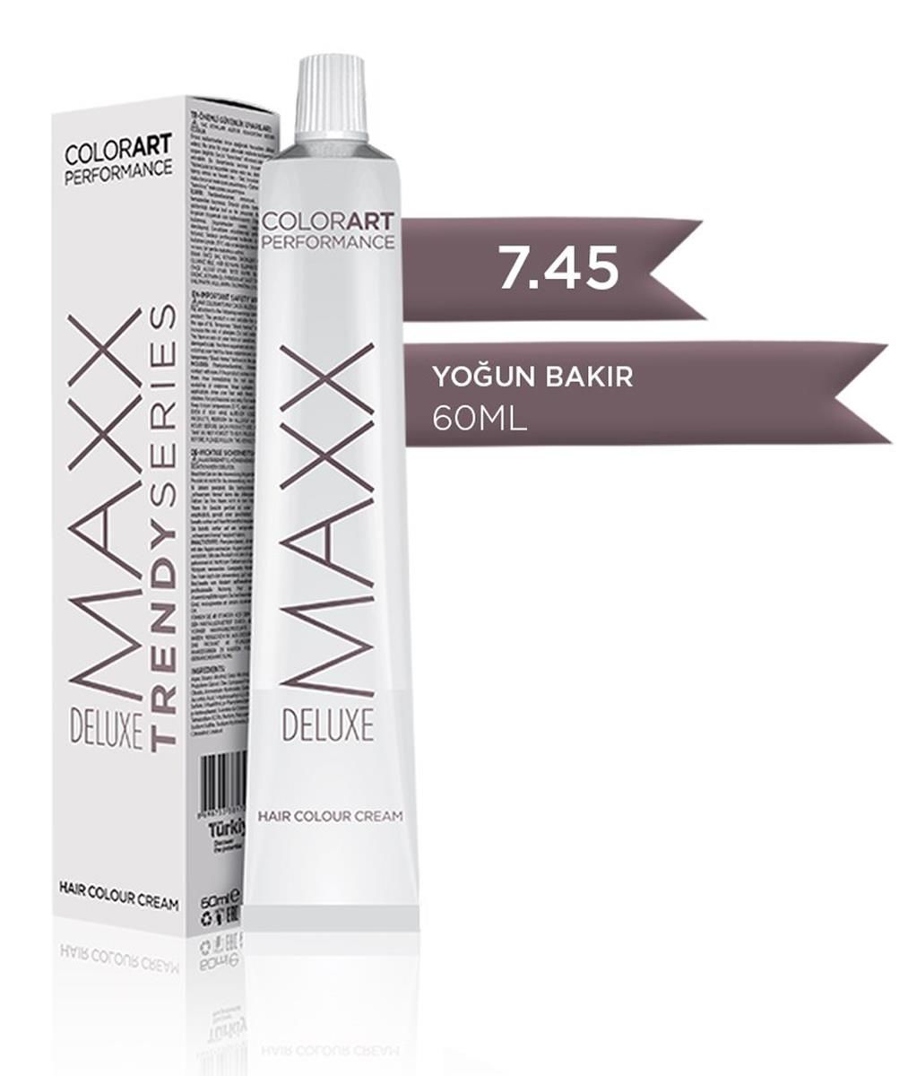 Maxx Deluxe Tüp Krem Saç Boyası 7.45 Yoğun Bakır 60 ml