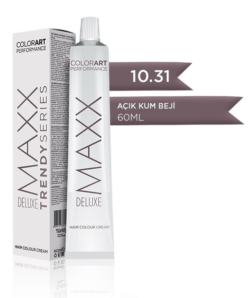 Maxx Deluxe Tüp Krem Saç Boyası 10.31 Açık Kum Beji 60 ml