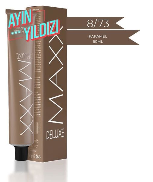 Maxx Deluxe Tüp Krem Saç Boyası 8.73 Karamel 60 ml