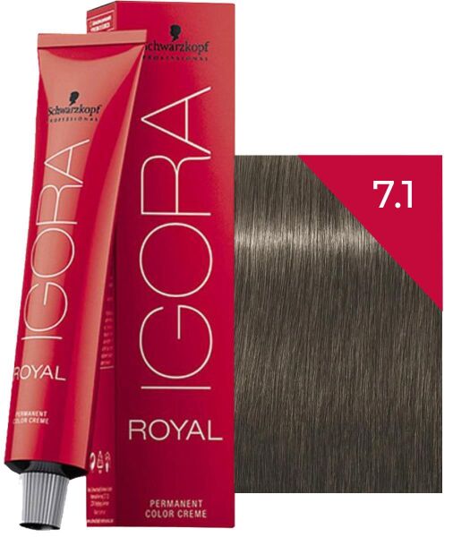 Schwarzkopf Igora Royal Saç Boyası 7.1 Küllü Kumral 60 ml