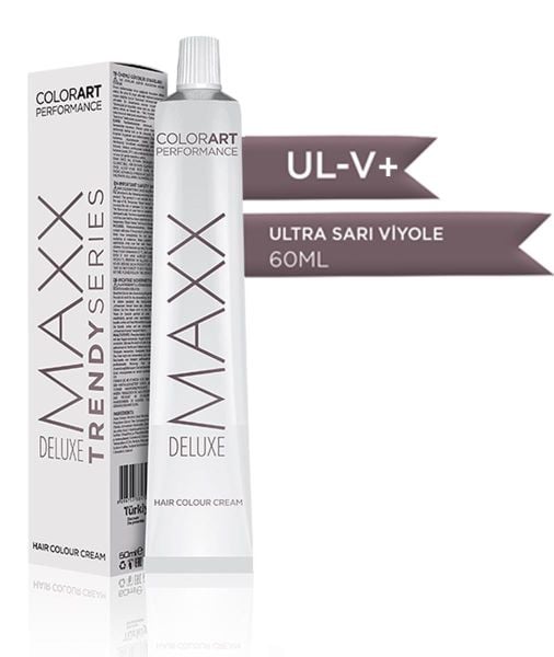 Maxx Deluxe Tüp Krem Saç Boyası UL-V+ Ultra Sarı Yoğun Viyole 60 ml