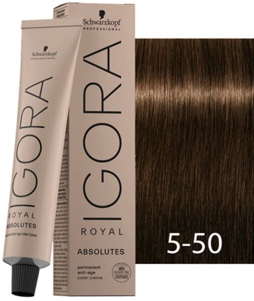 Schwarzkopf Igora Royal Absolutes Saç Boyası 5-50 Açık Kahve Doğal Altın 60 ml