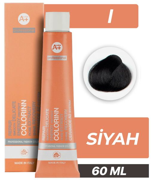 Colorinn Professional Tüp Saç Boyası 1 Siyah 60 ml