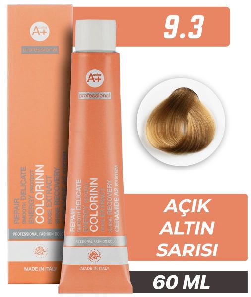 Colorinn Professional Tüp Saç Boyası 9.3 Açık Altın Sarısı 60 ml