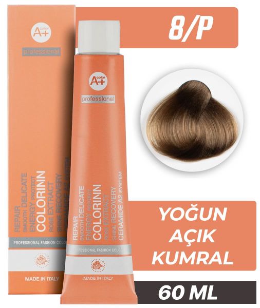 Colorinn Professional Tüp Saç Boyası 8-P Yoğun Açık Kumral 60 ml