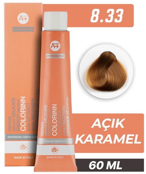 Colorinn Professional Tüp Saç Boyası 8.33 Açık Karamel 60 ml