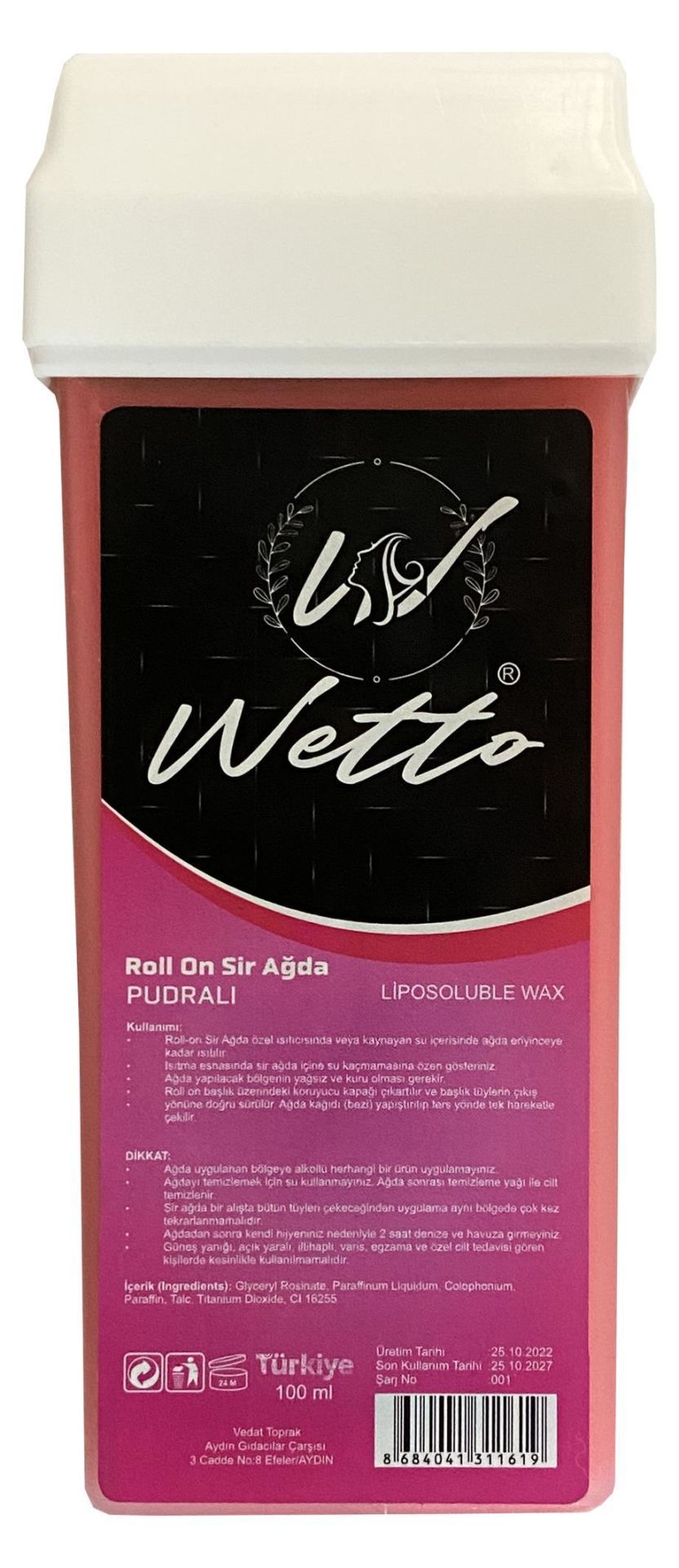 Wetto Kartuş Ağda Pudralı 100 ml