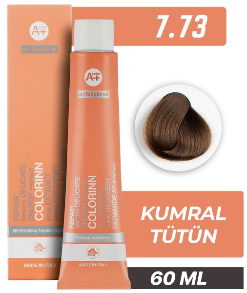 Colorinn Professional Tüp Saç Boyası 7.73 Kumral Tütün 60 ml