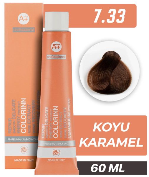 Colorinn Professional Tüp Saç Boyası 7.33 Koyu Karamel 60 ml