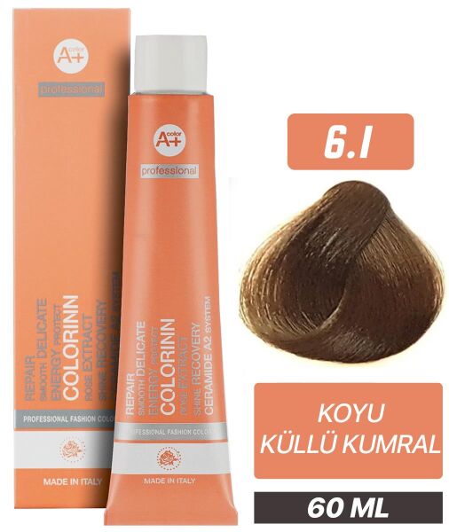 Colorinn Professional Tüp Saç Boyası 6.1 Koyu Küllü Kumral 60 ml