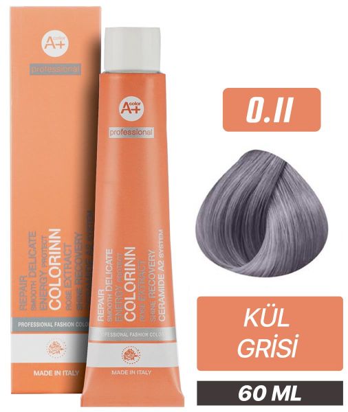 Colorinn Professional Tüp Saç Boyası 0.11 Kül Grisi 60 ml