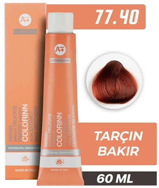 Colorinn Professional Tüp Saç Boyası 77.40 Tarçın Bakır 60 ml