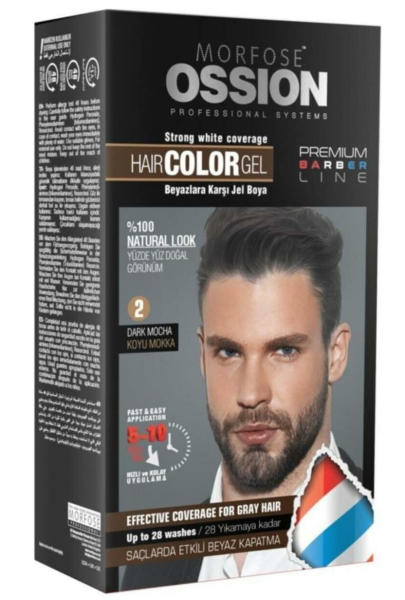 Morfose Ossion Men Jel Saç Boyası 2 Dark Mocha Koyu Sütlü Kahve