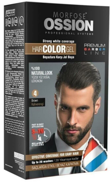 Morfose Ossion Men Jel Saç Boyası 4 Brown Kahverengi