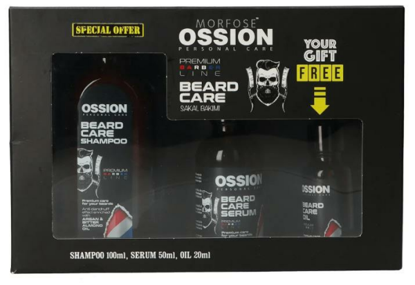 Morfose Ossion Premium Barber Line 3'lü Sakal Bakım Seti