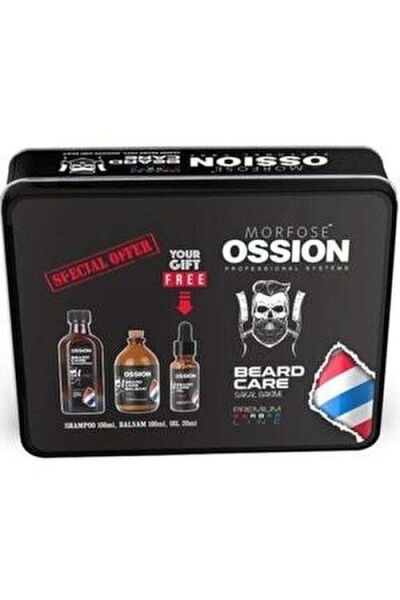 Morfose Ossion Premium Barber Line 3'lü Sakal Bakım Seti