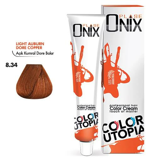 Morfose Onix Tüp Saç Boyası 8.34 Açık Kumral Dore Bakır 60 ml