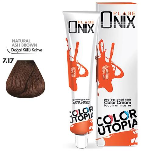 Morfose Onix Tüp Saç Boyası 7.17 Doğal Küllü Kumral 60 ml