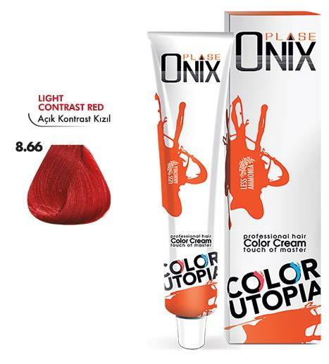 Morfose Onix Tüp Saç Boyası 8.66 Açık Kontrast Kızıl 60 ml