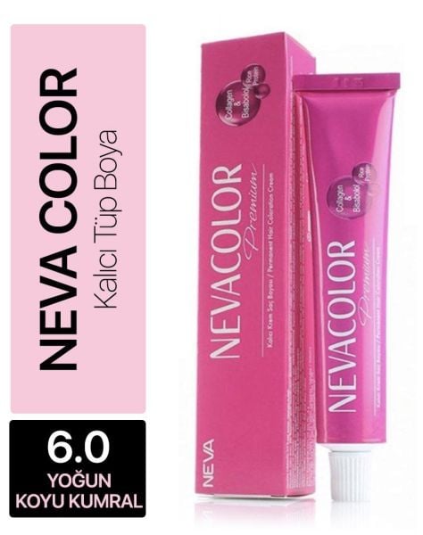 Neva Color Tüp Saç Boyası 6.0 Yoğun Koyu Kumral 50 ml