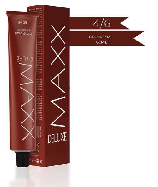 Maxx Deluxe Tüp Krem Saç Boyası 4.6 Bronz Kızıl 60 ml