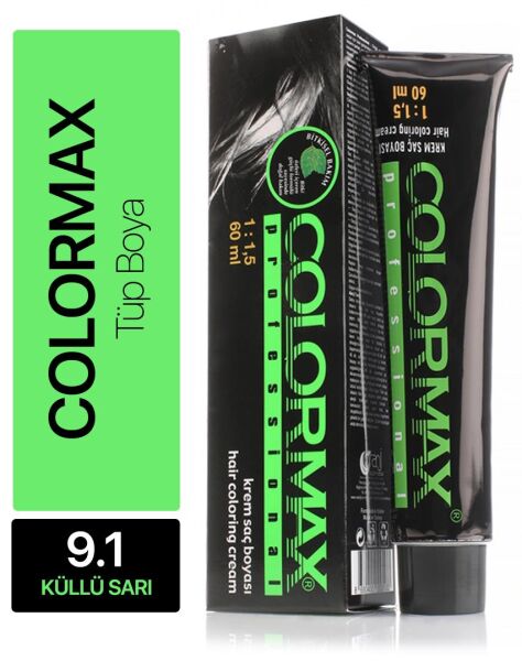 Colormax Tüp Saç Boyası 9.1 Küllü Sarı 60 ml