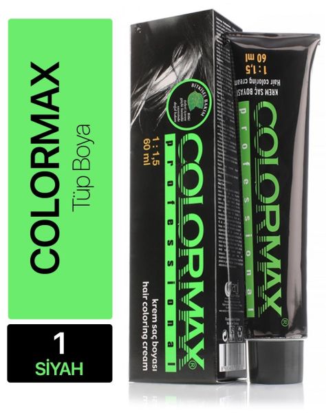 Colormax Tüp Saç Boyası 1 Siyah 60 ml