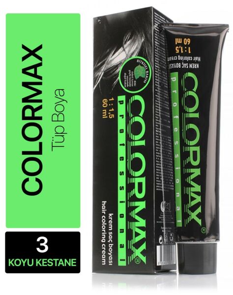 Colormax Tüp Saç Boyası 3 Koyu Kestane 60 ml