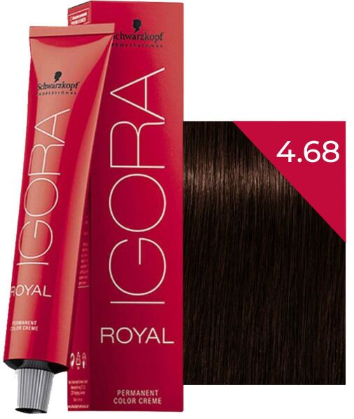 Schwarzkopf Igora Royal Saç Boyası 4.68 Kahve Kestane Kızıl 60 ml
