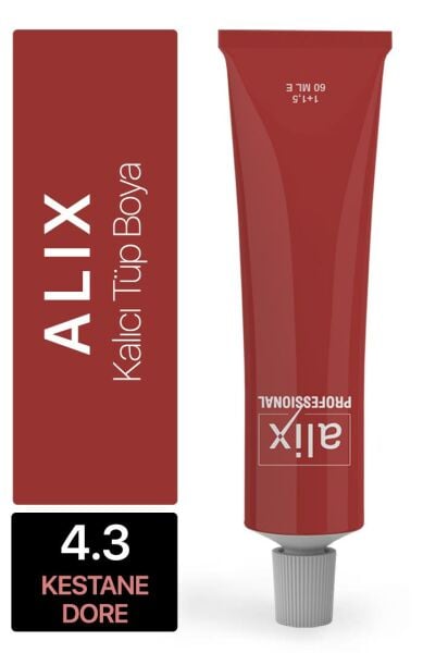 Alix Tüp Saç Boyası 4.3 Kestane Dore 60 ml