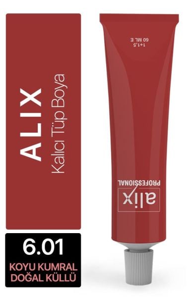 Alix Tüp Saç Boyası 6.01 Koyu Kumral Doğal Küllü 60 ml