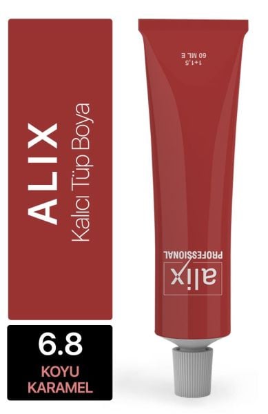 Alix Tüp Saç Boyası 6.8 Koyu Karamel 60 ml